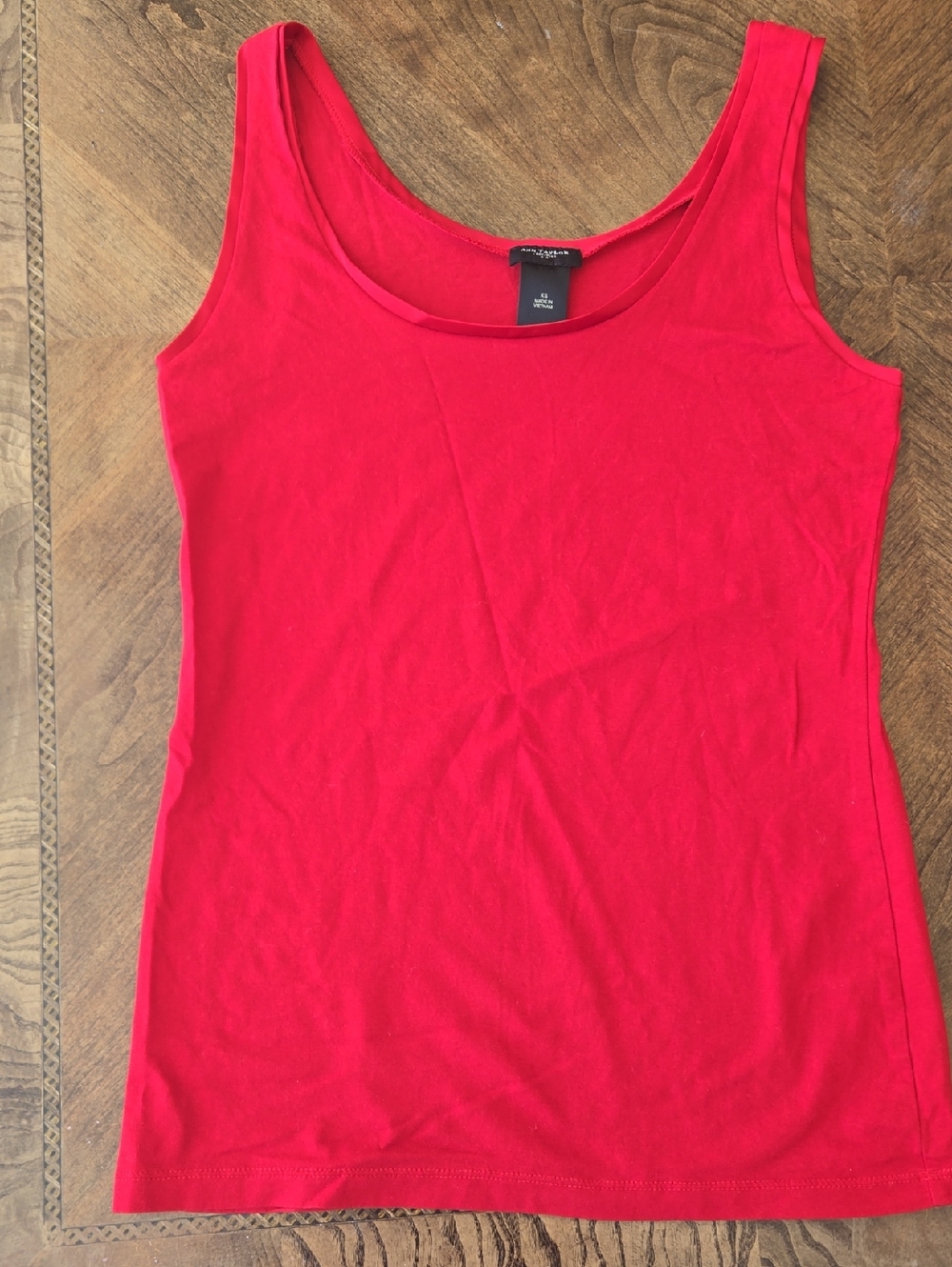 Ann Taylor Bright Red Scoop Neck Tank